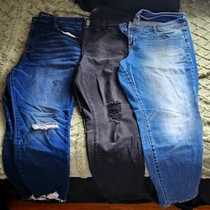 Torrid Skinny Jeans Blue Black Collection With American Eagle Jeans